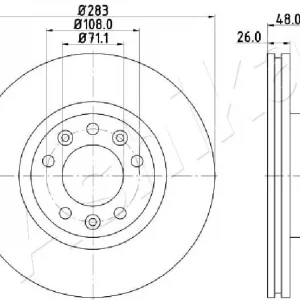 Oferta czasowa Tarcza hamulcowa ASHIKA 60-00-0634