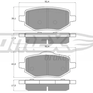 Bestseller Zestaw klocków hamulcowych, hamulce tarczowe TOMEX BRAKES TX 60-02
