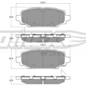 Zestaw klocków hamulcowych, hamulce tarczowe TOMEX BRAKES TX 60-03 Wyprzedaż