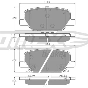 Zestaw klocków hamulcowych, hamulce tarczowe TOMEX BRAKES TX 60-06 Kup teraz