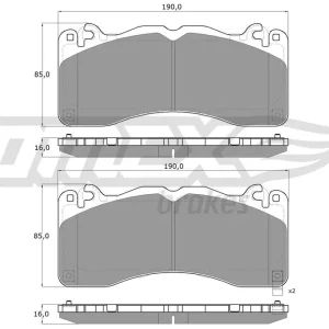 Zestaw klocków hamulcowych, hamulce tarczowe TOMEX BRAKES TX 60-08 Zniżka