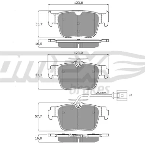 Zestaw klocków hamulcowych, hamulce tarczowe TOMEX BRAKES TX 60-101 Nowość