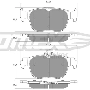 Ostatnie sztuki Zestaw klocków hamulcowych, hamulce tarczowe TOMEX BRAKES TX 60-11