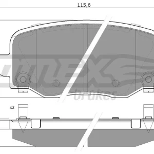 Rabat Zestaw klocków hamulcowych, hamulce tarczowe TOMEX BRAKES TX 60-12