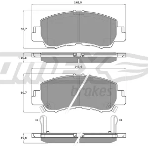 Darmowy zwrot Zestaw klocków hamulcowych, hamulce tarczowe TOMEX BRAKES TX 60-15