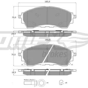 Zestaw klocków hamulcowych, hamulce tarczowe TOMEX BRAKES TX 60-23 Najlepsza cena