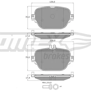 Nowy Zestaw klocków hamulcowych, hamulce tarczowe TOMEX BRAKES TX 60-33