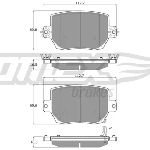Nie przegap Zestaw klocków hamulcowych, hamulce tarczowe TOMEX BRAKES TX 60-58