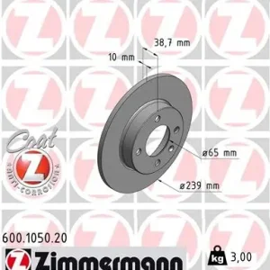 Tarcza hamulcowa ZIMMERMANN 600.1050.20 Kup teraz