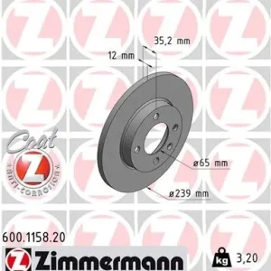 Oferta limitowana Tarcza hamulcowa ZIMMERMANN 600.1158.20