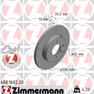 Tarcza hamulcowa ZIMMERMANN 600.1602.20 Ograniczona ilość