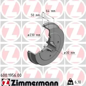 Bęben hamulcowy ZIMMERMANN 600.1956.00 Zniżka