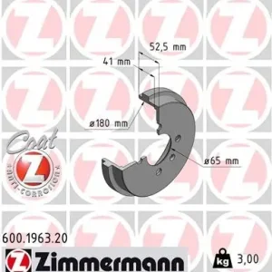 Bęben hamulcowy ZIMMERMANN 600.1963.20 Super okazja