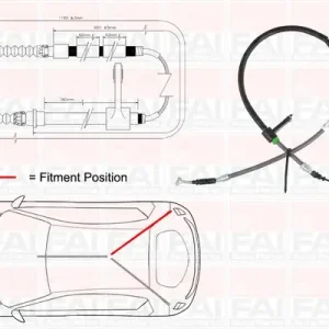 Nie przegap Cięgło, hamulec postojowy FAI AUTOPARTS FBC0003