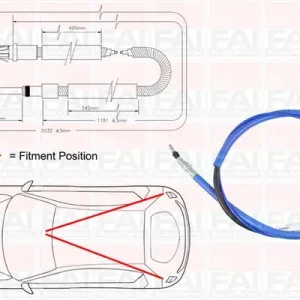 Cięgło, hamulec postojowy FAI AUTOPARTS FBC0013 Niska cena