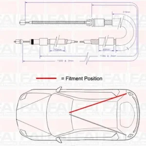 Cięgło, hamulec postojowy FAI AUTOPARTS FBC0015 Premium