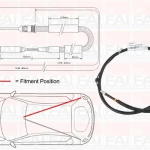 Nowy Cięgło, hamulec postojowy FAI AUTOPARTS FBC0017