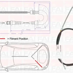 Cięgło, hamulec postojowy FAI AUTOPARTS FBC0019 Darmowy zwrot