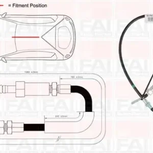 Najlepsza cena Cięgło, hamulec postojowy FAI AUTOPARTS FBC0021
