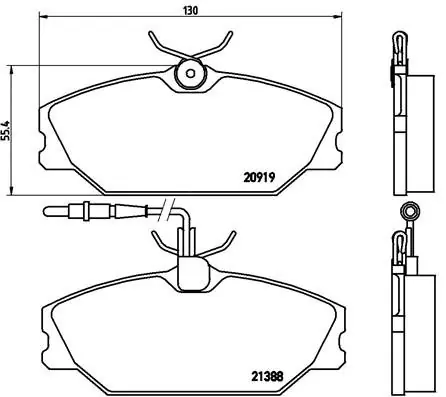 Wyjątkowa oferta Klocki hamulcowe BREMBO P68014 21388183