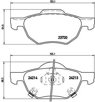 Klocki hamulcowe BREMBO P28036 23868170 Dostępne od ręki