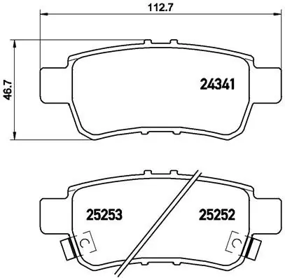 Wysoka jakość Klocki hamulcowe BREMBO P28062 43022SHJA00