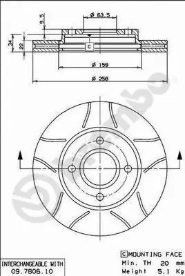 Tarcza hamulcowa BREMBO 09.7806.75 3555344 Bezpieczne zakupy